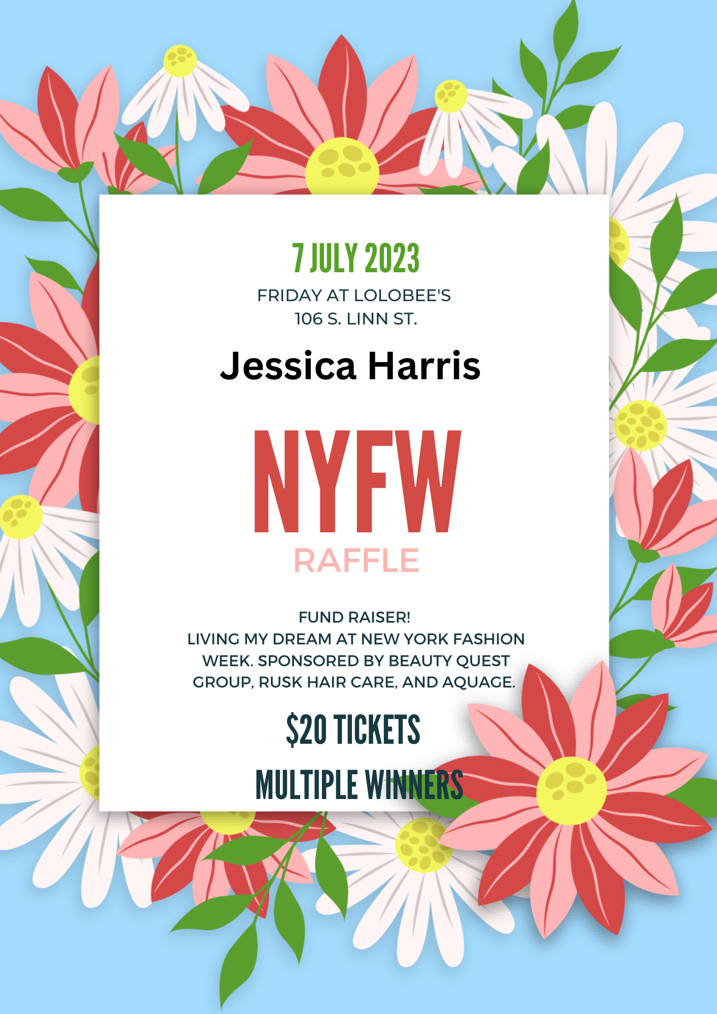 Event Spotlight: New York Fashion Week Raffle-Jessica Harris – LoLoBee ...