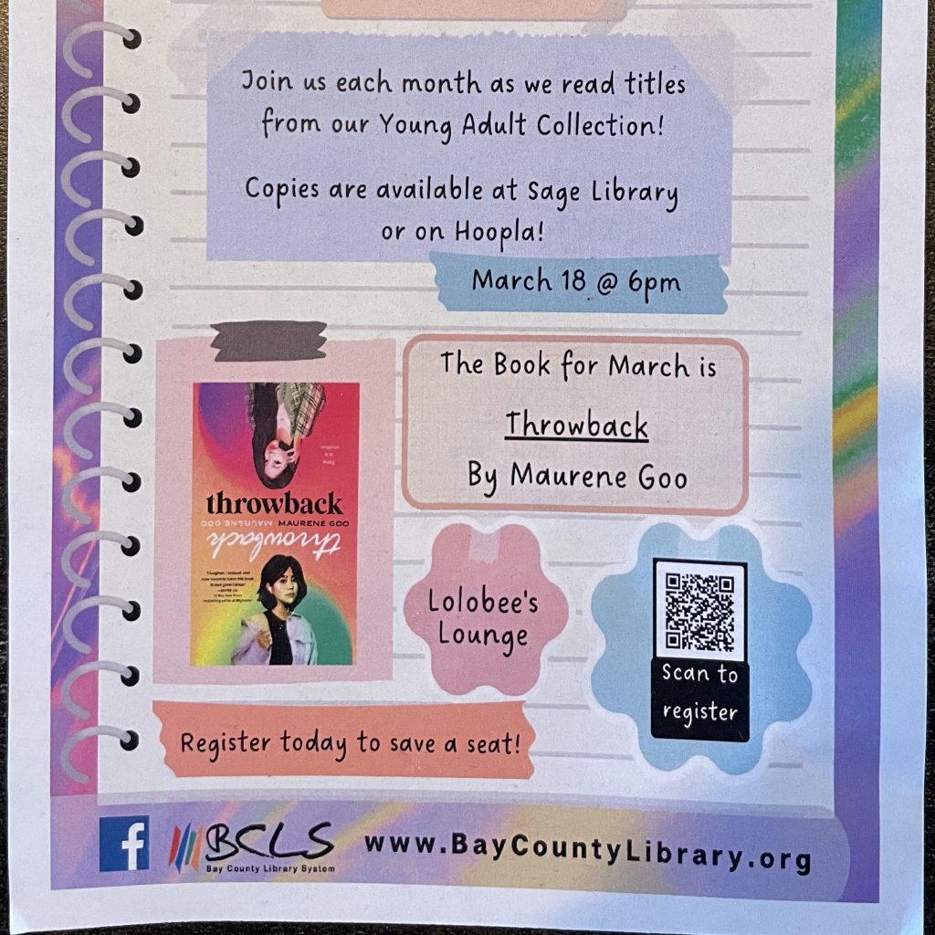 Event Reminder: Sage Library YA Book&nbsp;Club